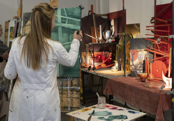 Academie Arendonk opleiding volwassenen Deeltijds Kunstonderwijs DKO Beeldende en Audiovisuele Kunsten BAK langlopende studierichting 4de graad optie Schilderkunst