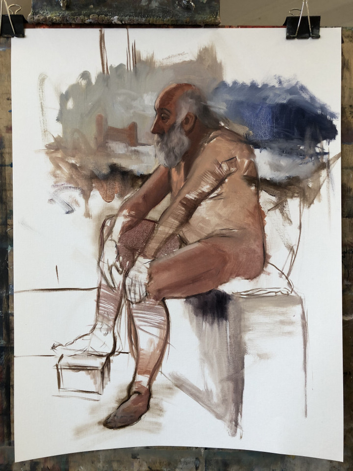 Academie Arendonk opleiding volwassenen Deeltijds Kunstonderwijs DKO Beeldende en Audiovisuele Kunsten BAK langlopende studierichting 4de graad optie Levend Model schilderen