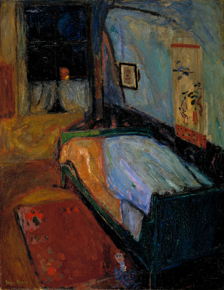 Gustave De Smet Slaapkamer - het groene bed, ca. 1915, olieverf op doek, 81,5 x 63,2 cm, mudel Deinze